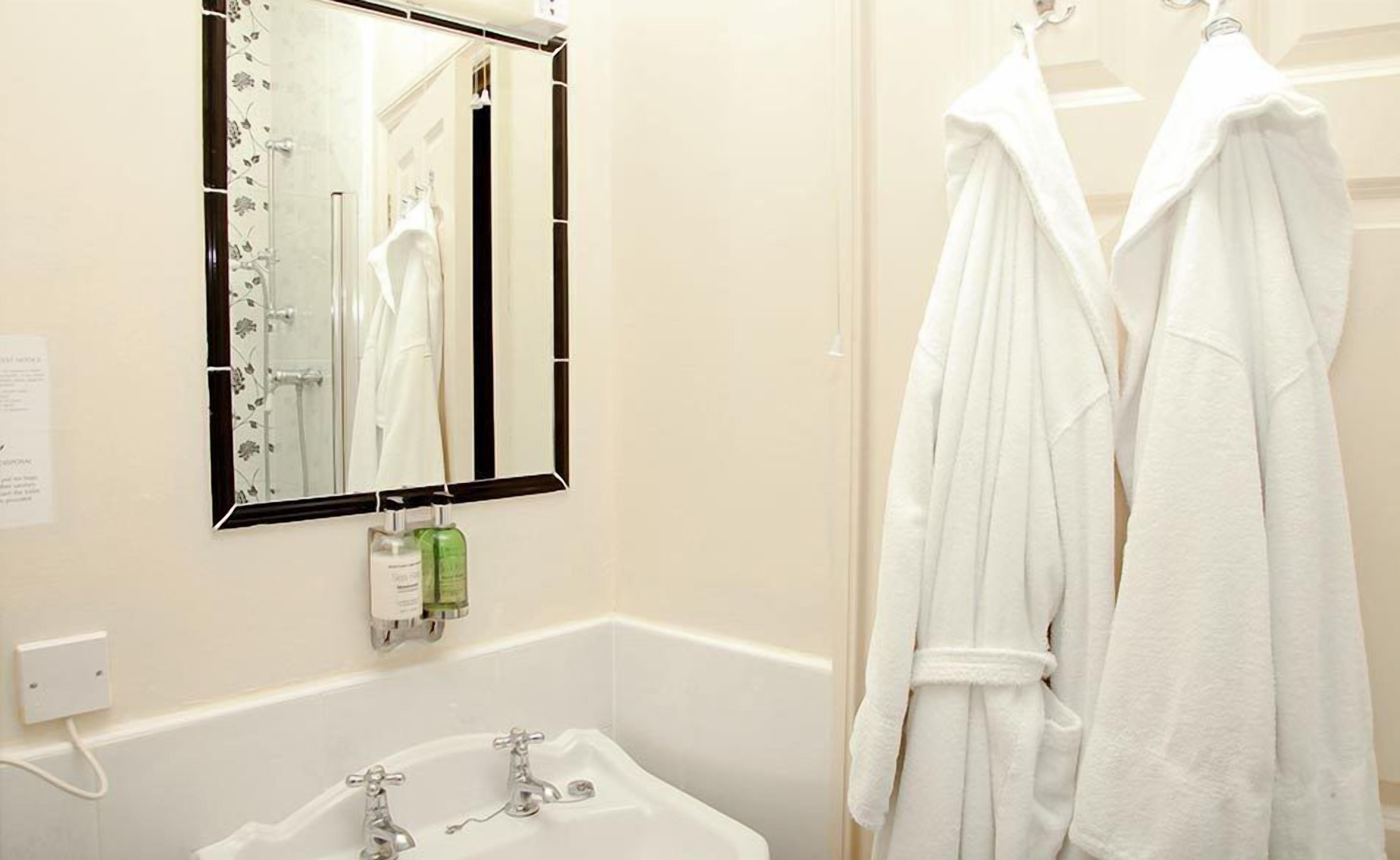 free toiletries, hair dryer, towels