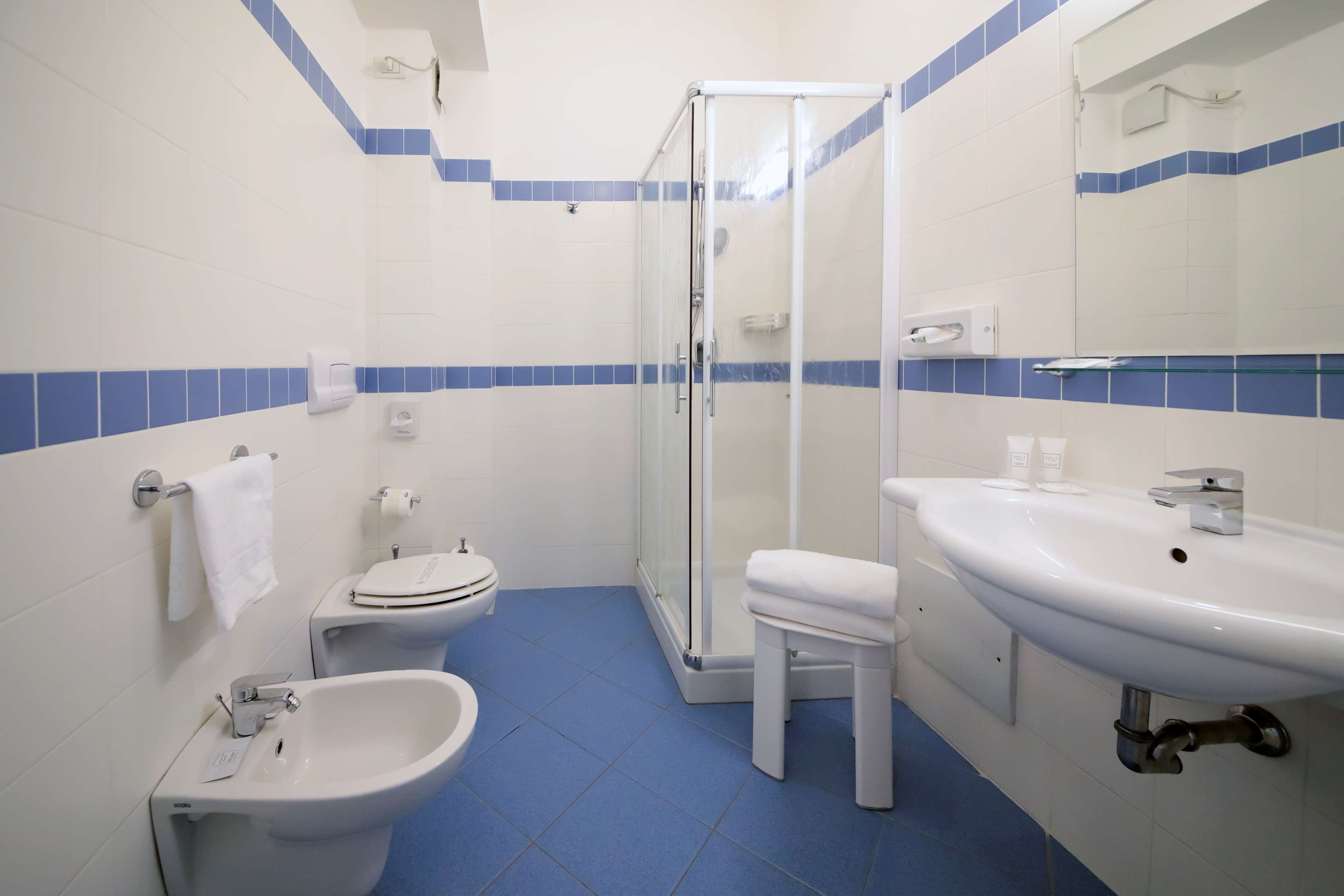 standard room, 1 queen bed (twin bed on request) | bathroom | free toiletries, hair dryer, bidet, towels