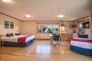 Hypo-allergenic bedding, desk, laptop workspace, free WiFi