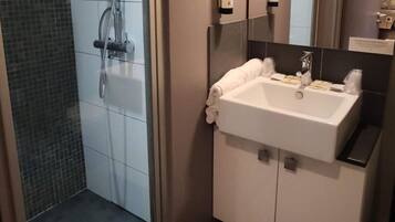 Shower, hair dryer