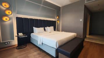 Shower, eco-friendly toiletries, hair dryer, bathrobes