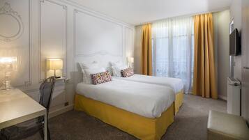 Twin Room (with Air conditioning) | Premium bedding, memory foam beds, in-room safe, blackout drapes