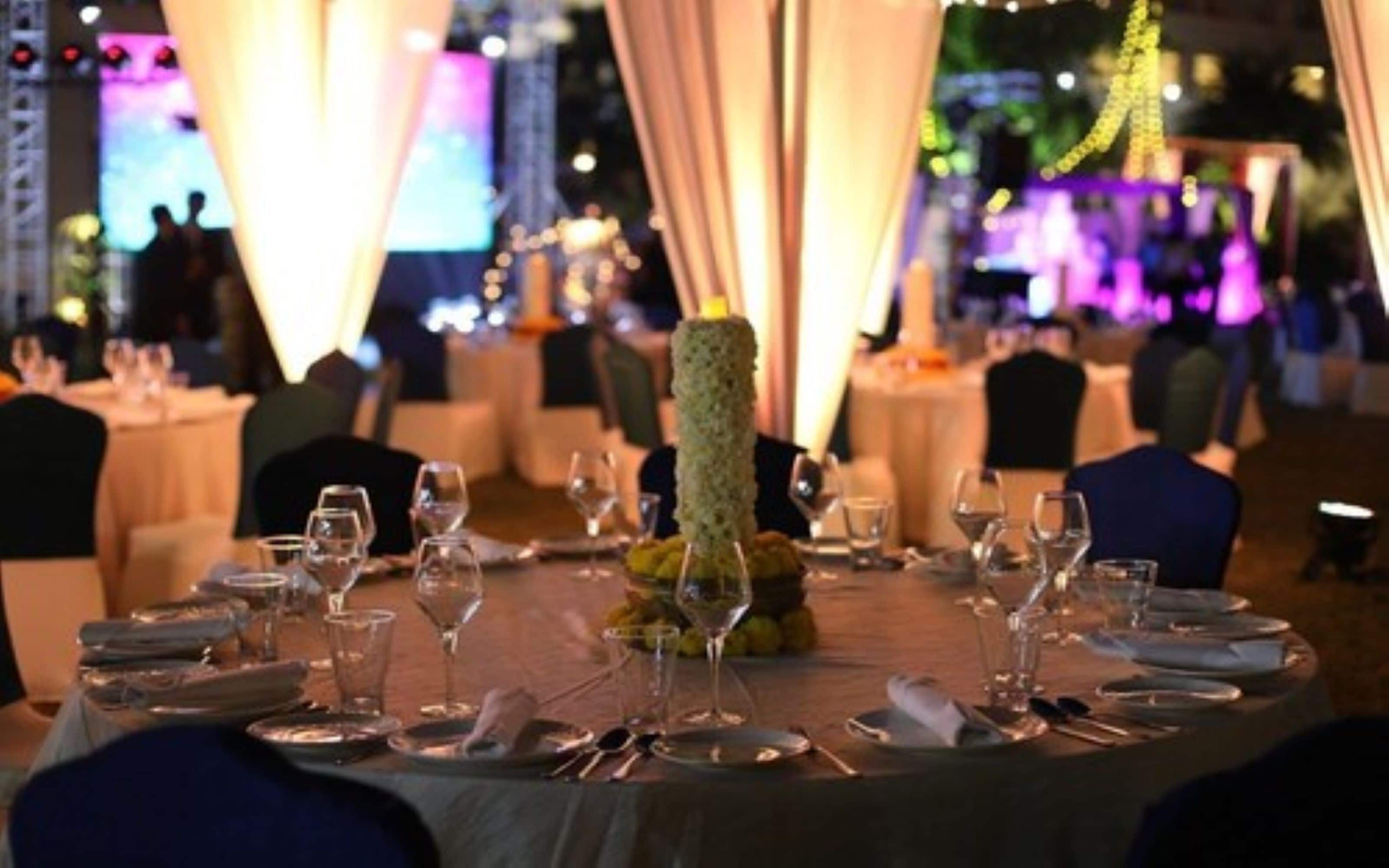 outdoor wedding area