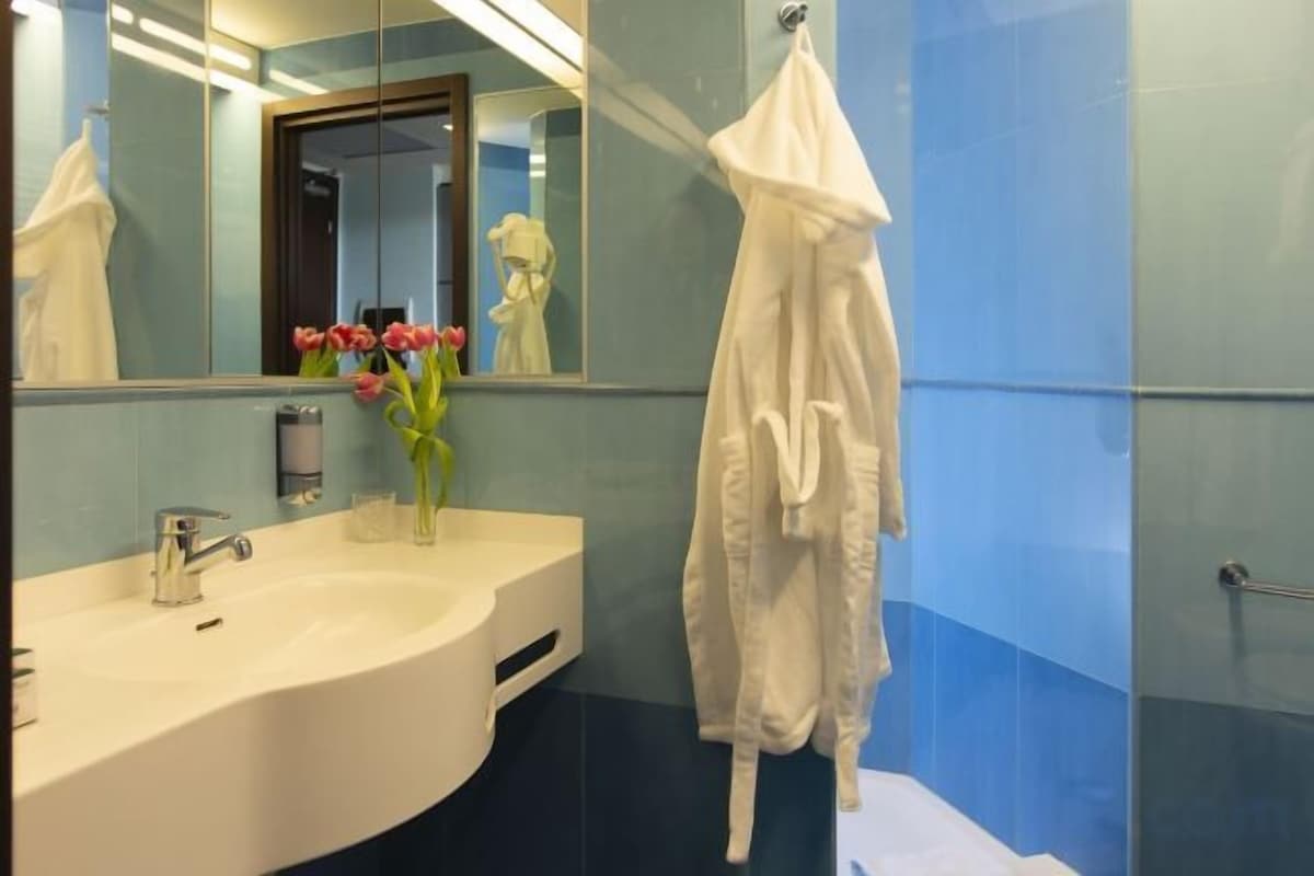 Shower, rainfall showerhead, hair dryer, bidet