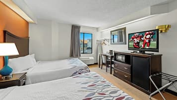 Deluxe Room, 2 Queen Beds, Non Smoking | Desk, blackout drapes, free cribs/infant beds, free WiFi