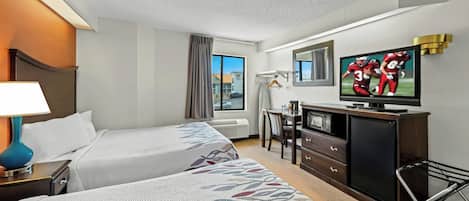 Chambre Deluxe, 2 grands lits, non-fumeur | Bureau, rideaux d’obscurcissement, lit de bébé (gratuit)