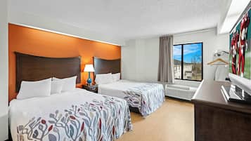 Desk, blackout drapes, free cribs/infant beds, free WiFi