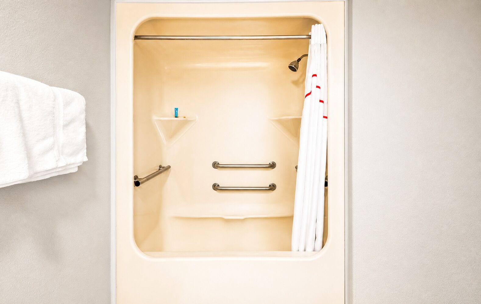 Free toiletries, hair dryer, towels