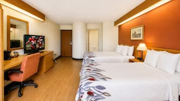 Desk, blackout drapes, free cribs/infant beds, free WiFi