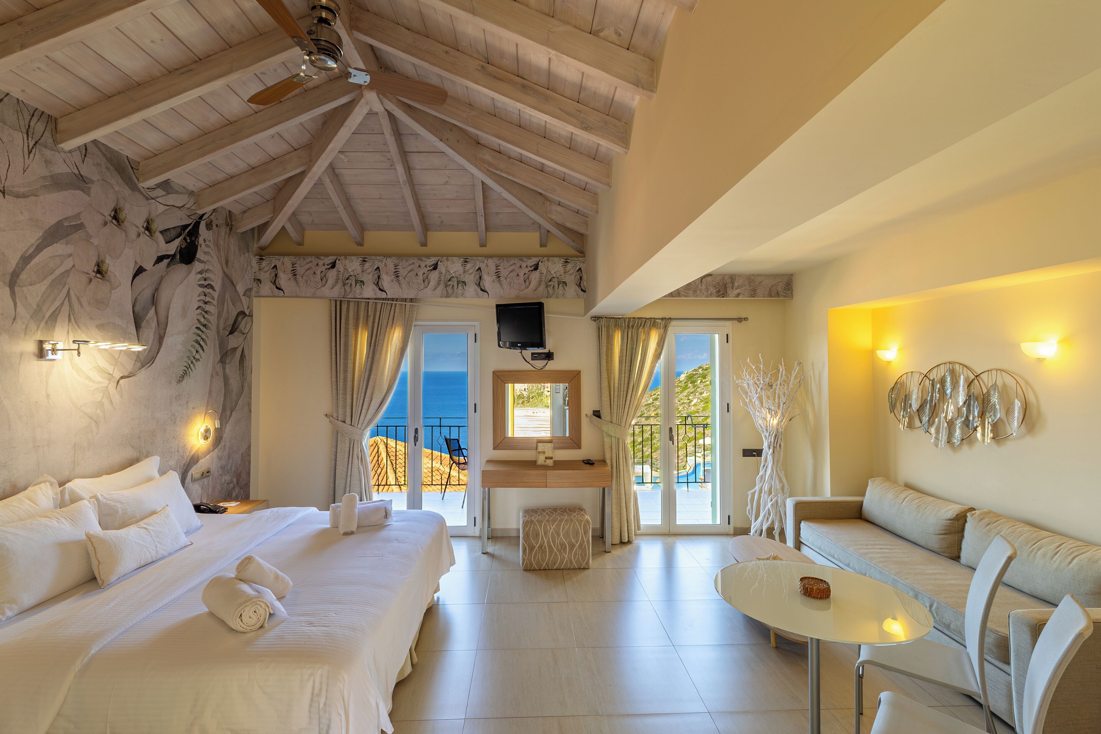 Executive Suite, Sea View | Premium bedding, pillowtop beds, in-room safe, individually decorated