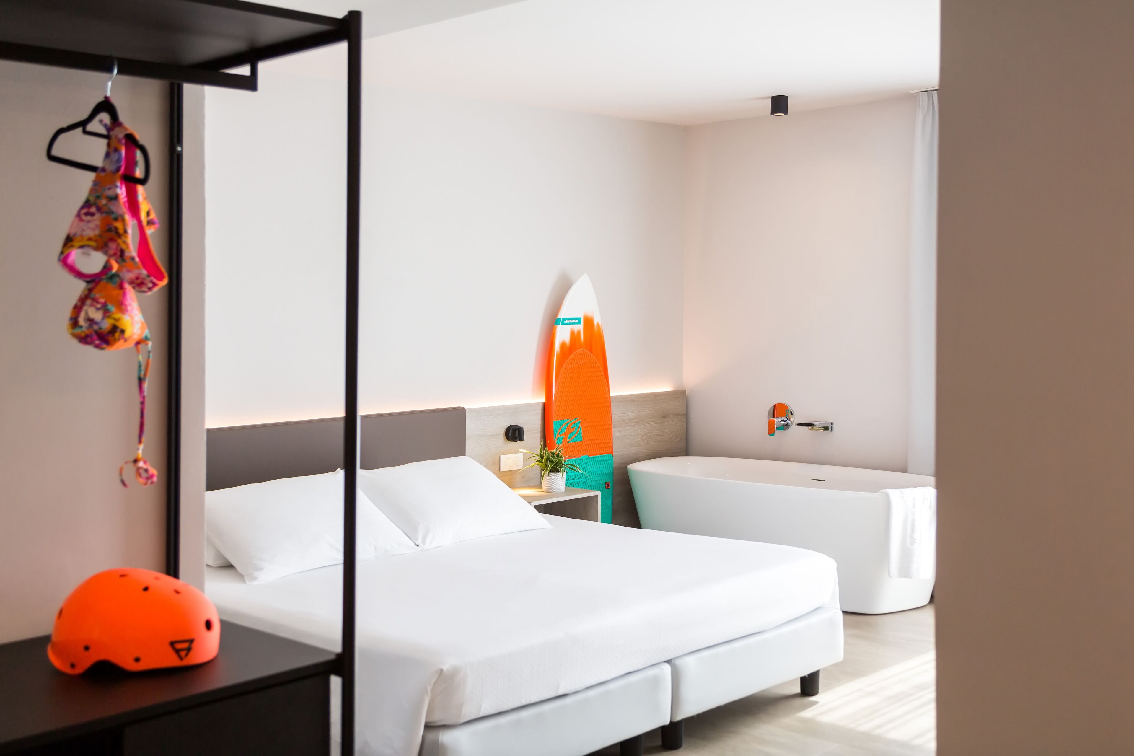 Hypo-allergenic bedding, down comforters, minibar, in-room safe