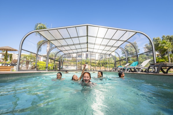 Indoor pool, 2 outdoor pools, pool umbrellas, pool loungers