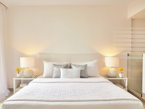 Premium bedding, minibar, in-room safe, blackout curtains - Grecotel Marine Palace & Aqua Park (Mylopotamos)