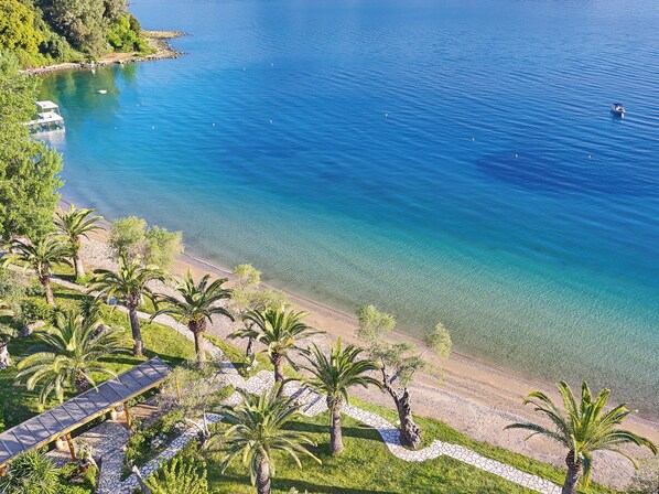 Vista a la playa o el mar