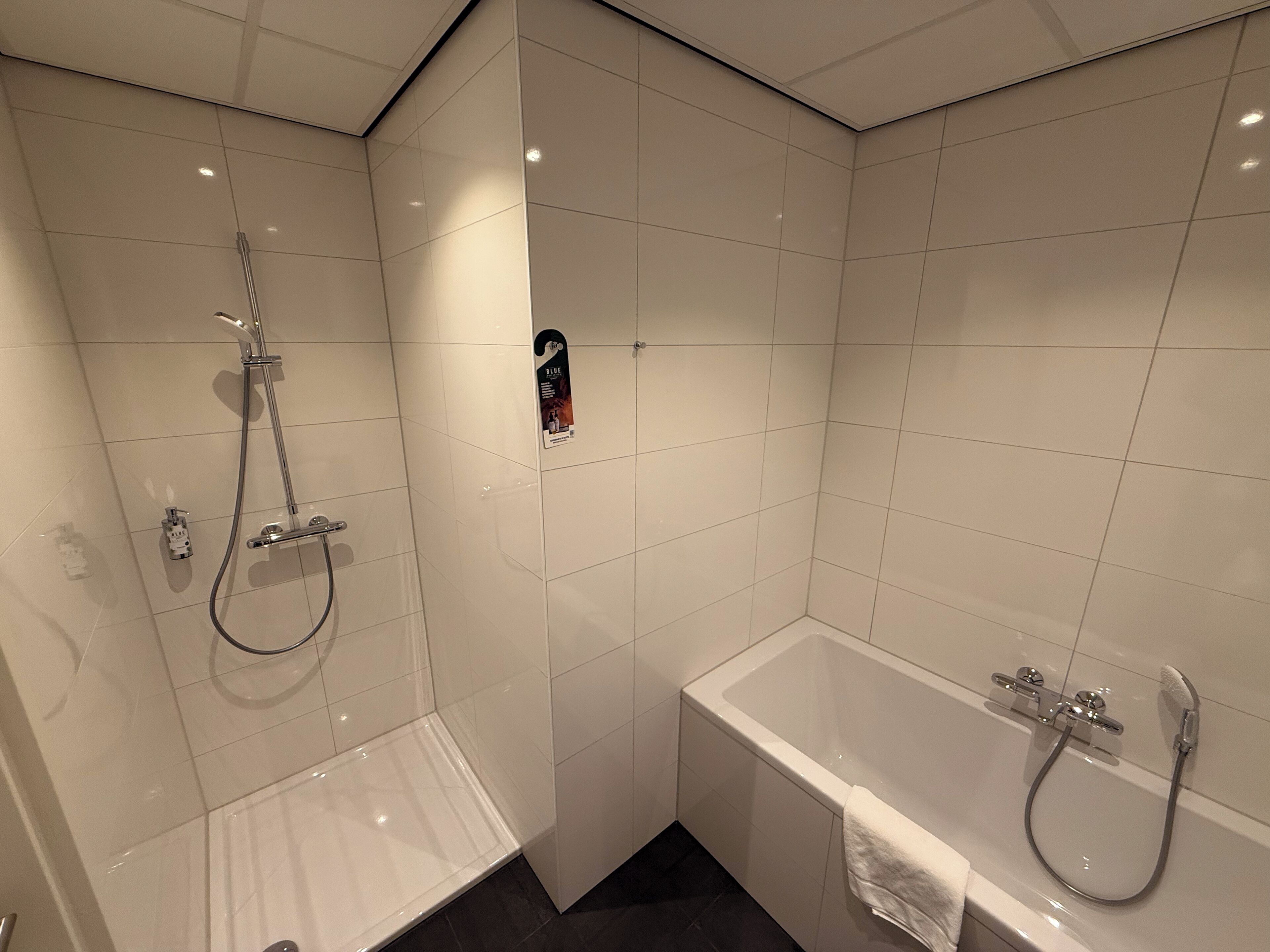 suite | bathroom | shower, eco-friendly toiletries, hair dryer, towels