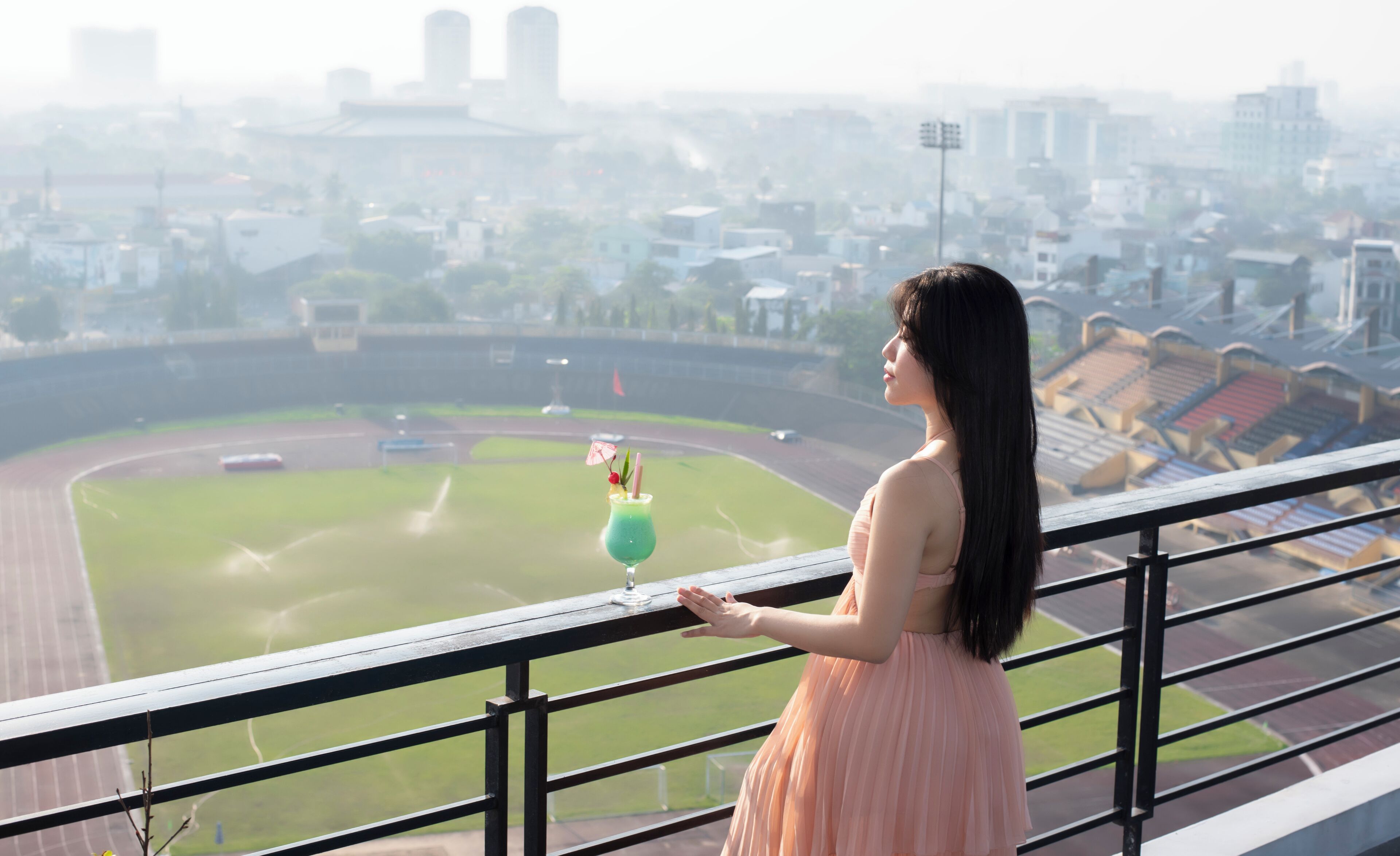 outdoor banquet area