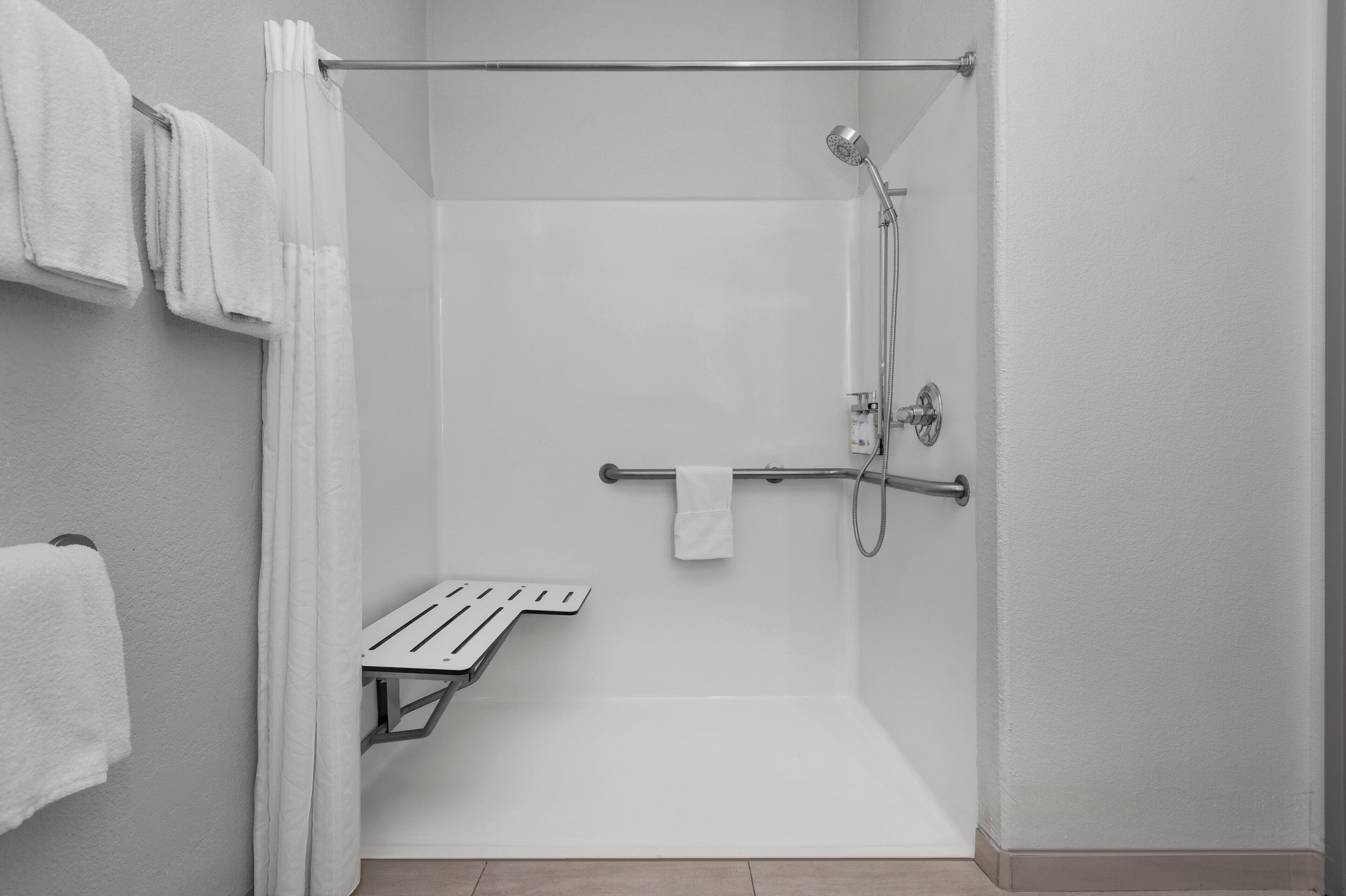Suite, 2 Double Beds, Accessible (Mobility Accessible, Roll-In Shower) | Desk, iron/ironing board, free WiFi, bed sheets