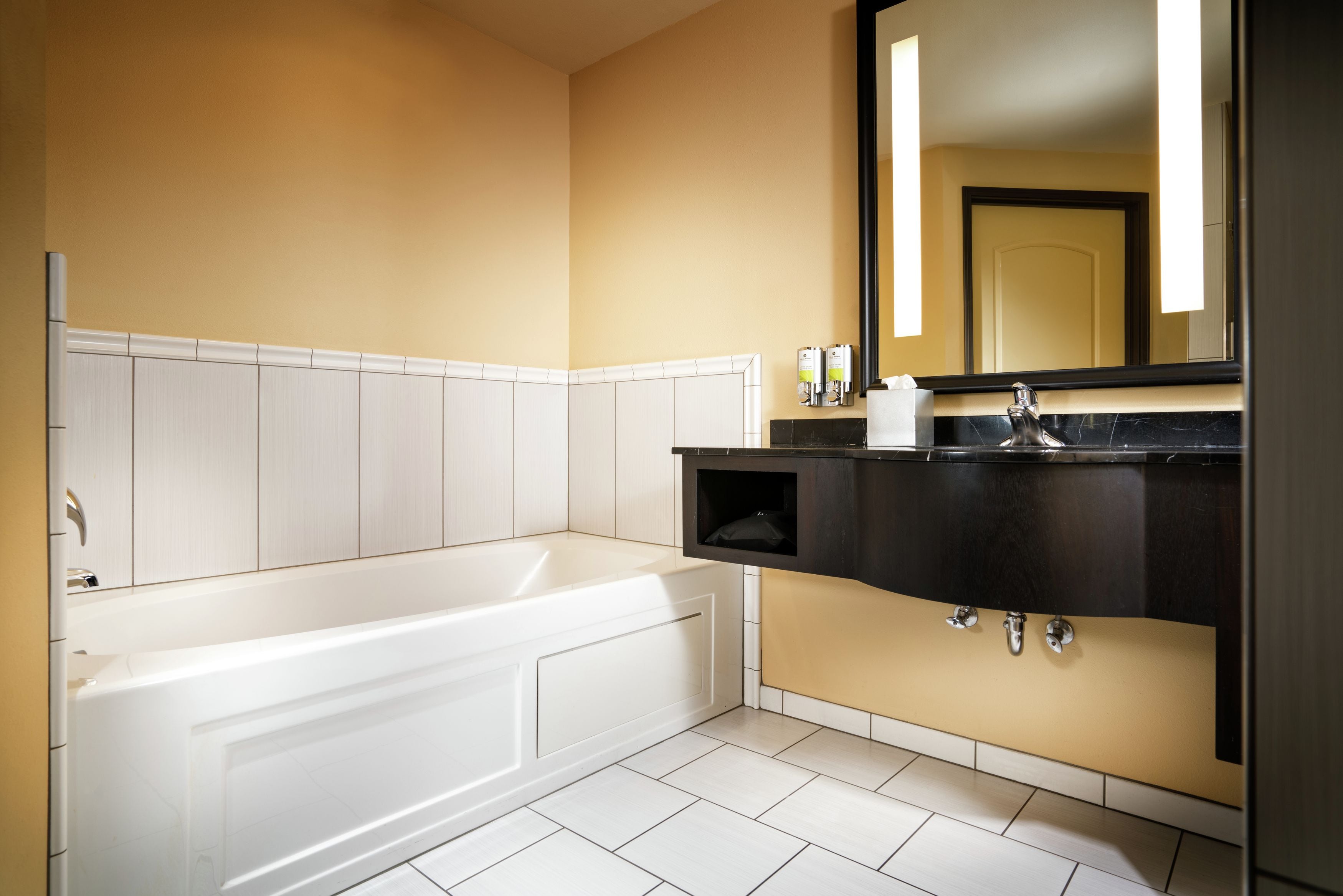 shower, rainfall showerhead, designer toiletries, hair dryer