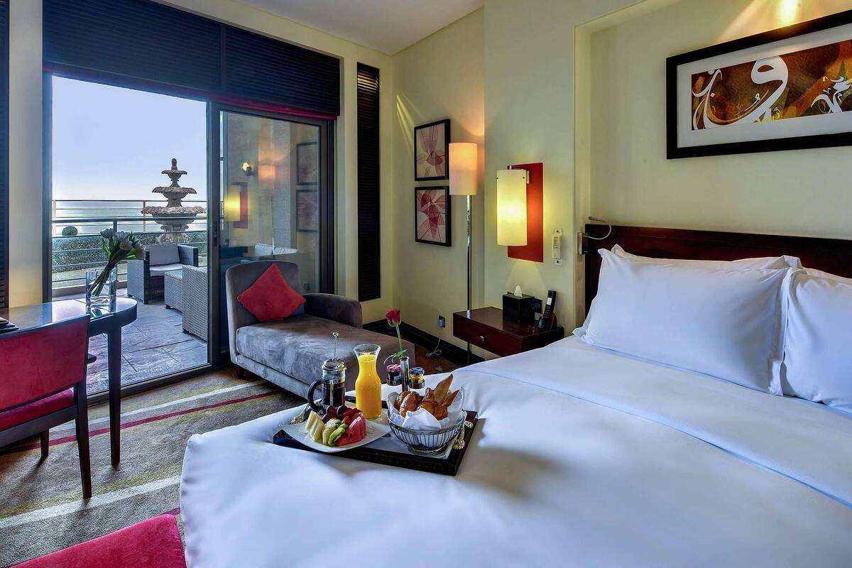 Luxury Room, 1 Queen Bed, Balcony, Sea View | Frette Italian sheets, premium bedding, down comforters, pillowtop beds