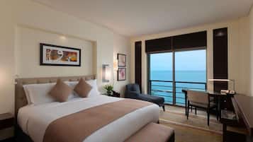 Frette Italian sheets, premium bedding, down duvets, pillow-top beds