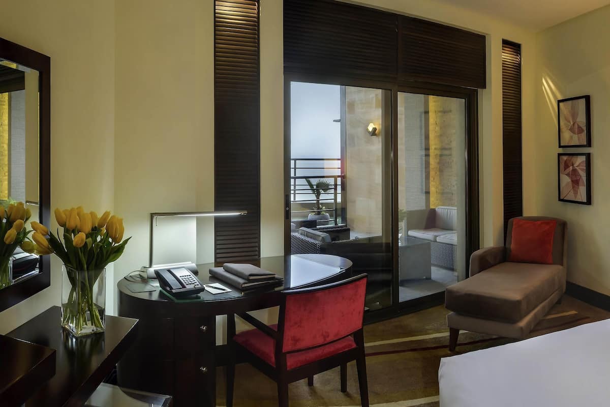 Luxury Room, 1 Queen Bed, Balcony, Sea View | 1 bedroom, Frette Italian sheets, premium bedding, down duvets