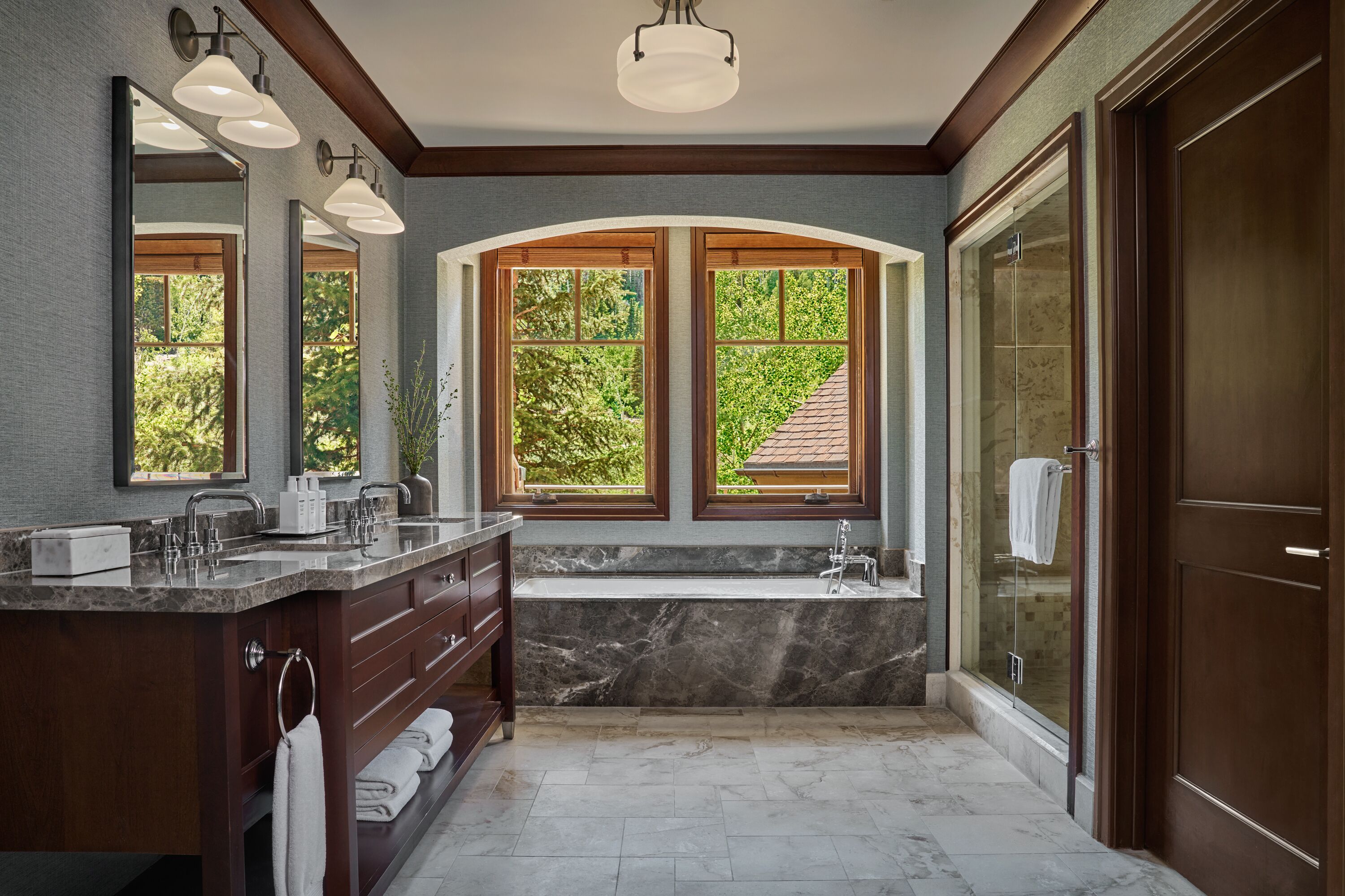 suite (flagstaff) | bathroom | separate bathtub and shower, deep-soaking bathtub