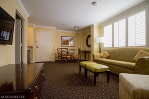 Suite, 1 King Bed, Non Smoking, Refrigerator (No Resort Fees) | Living area