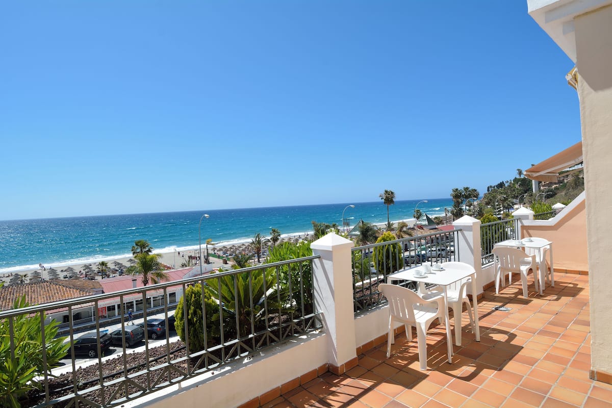 Appartement Deluxe, 2 chambres, vue mer | Terrasse/Patio