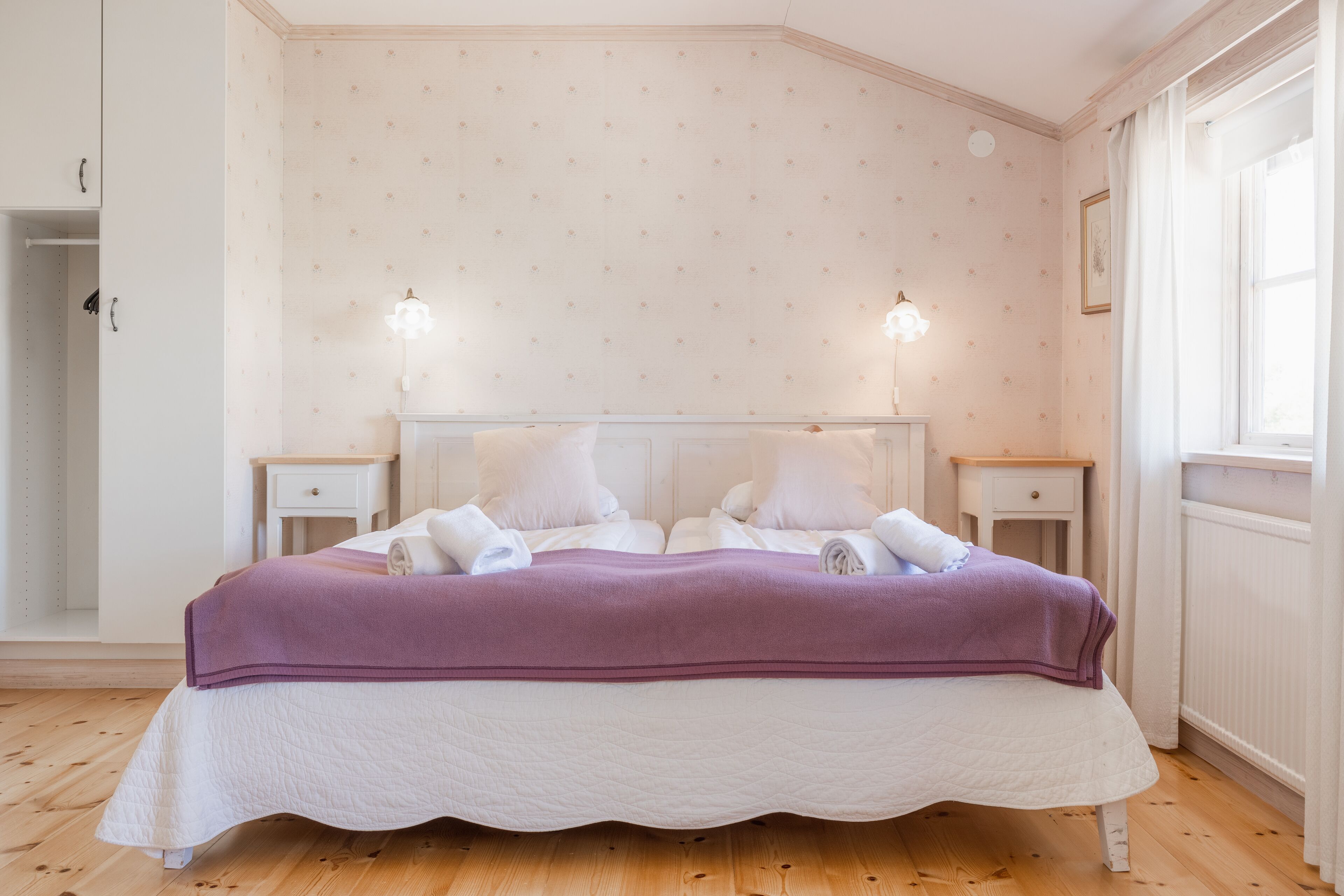 individually decorated, individually furnished, desk, blackout curtains