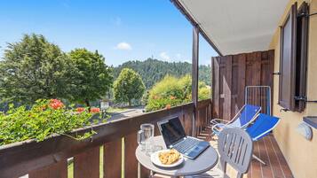 Panorama studio, 1 tweepersoonsbed, balkon, uitzicht op vallei (2 pax) | Balkon