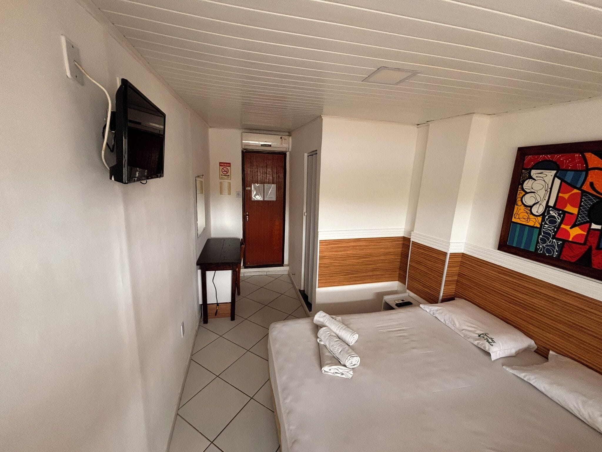 Apart Quadruplo 1 cama de casal e 1 beliche | Truy cập Internet không dây miễn phí, bộ trải giường 