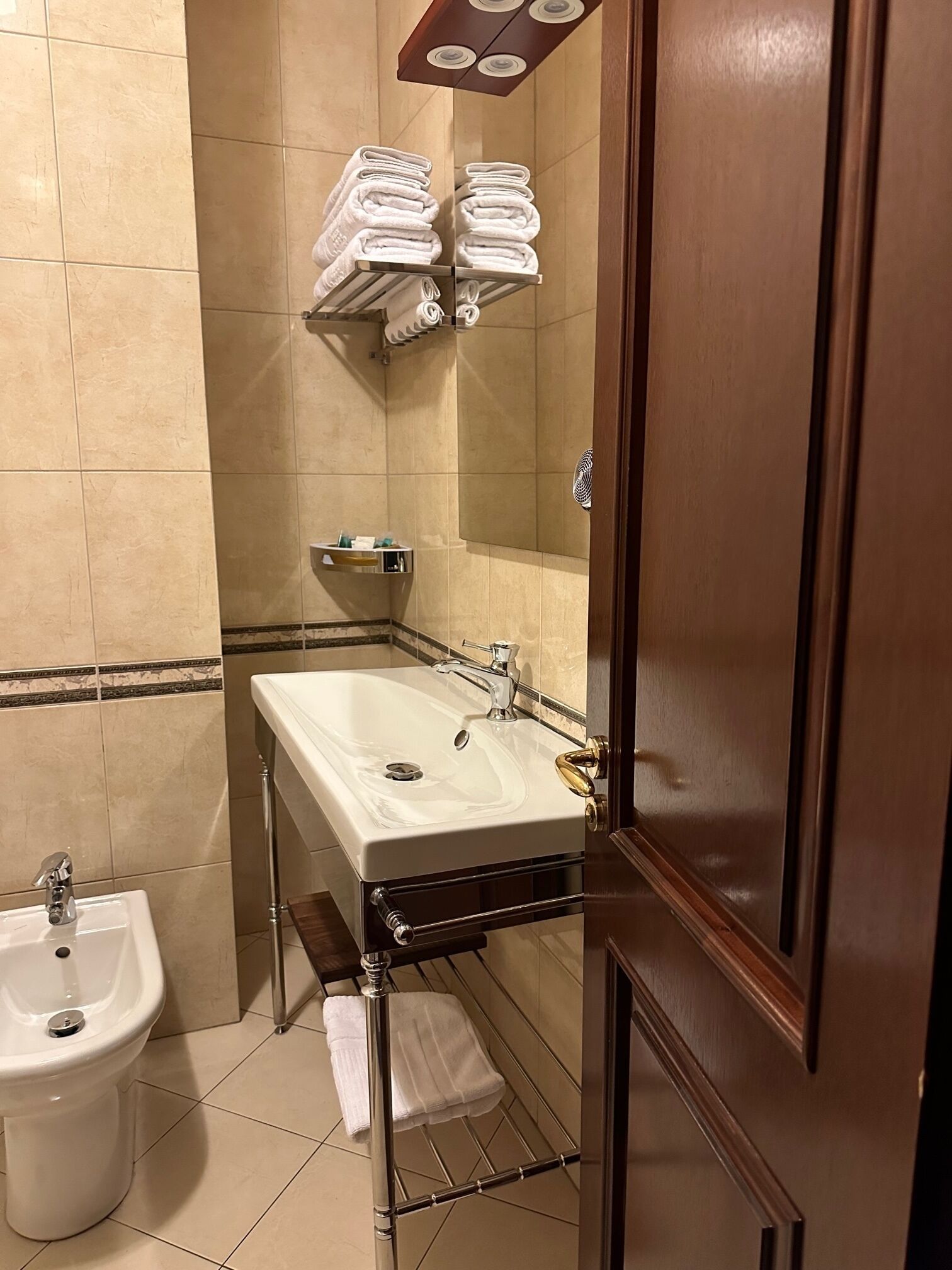 luxury suite | bathroom | combined shower/bathtub, deep-soaking bathtub, rainfall showerhead