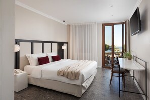 Egyptian cotton sheets, down comforters, memory foam beds, in-room safe