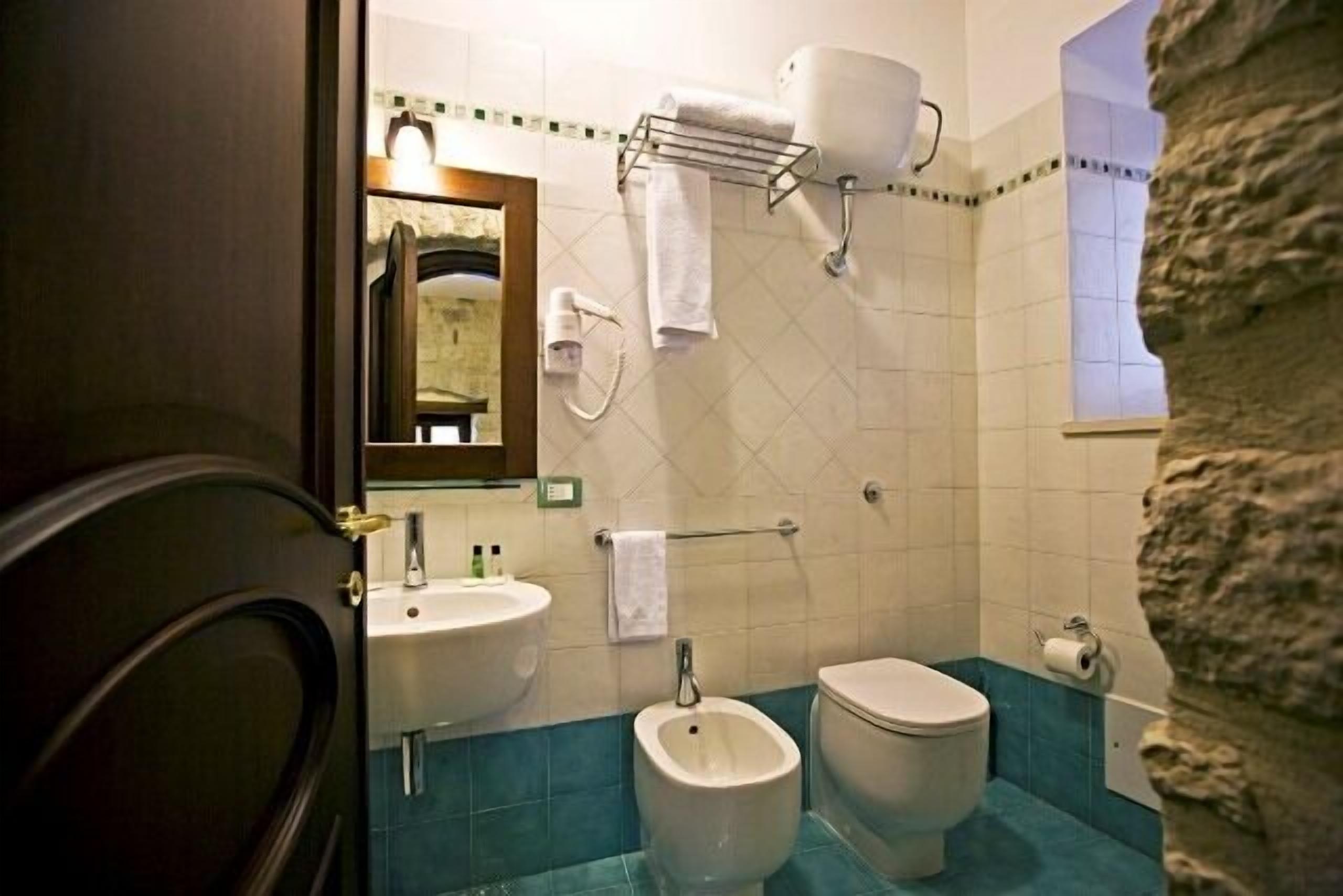 shower, free toiletries, hair dryer, bidet