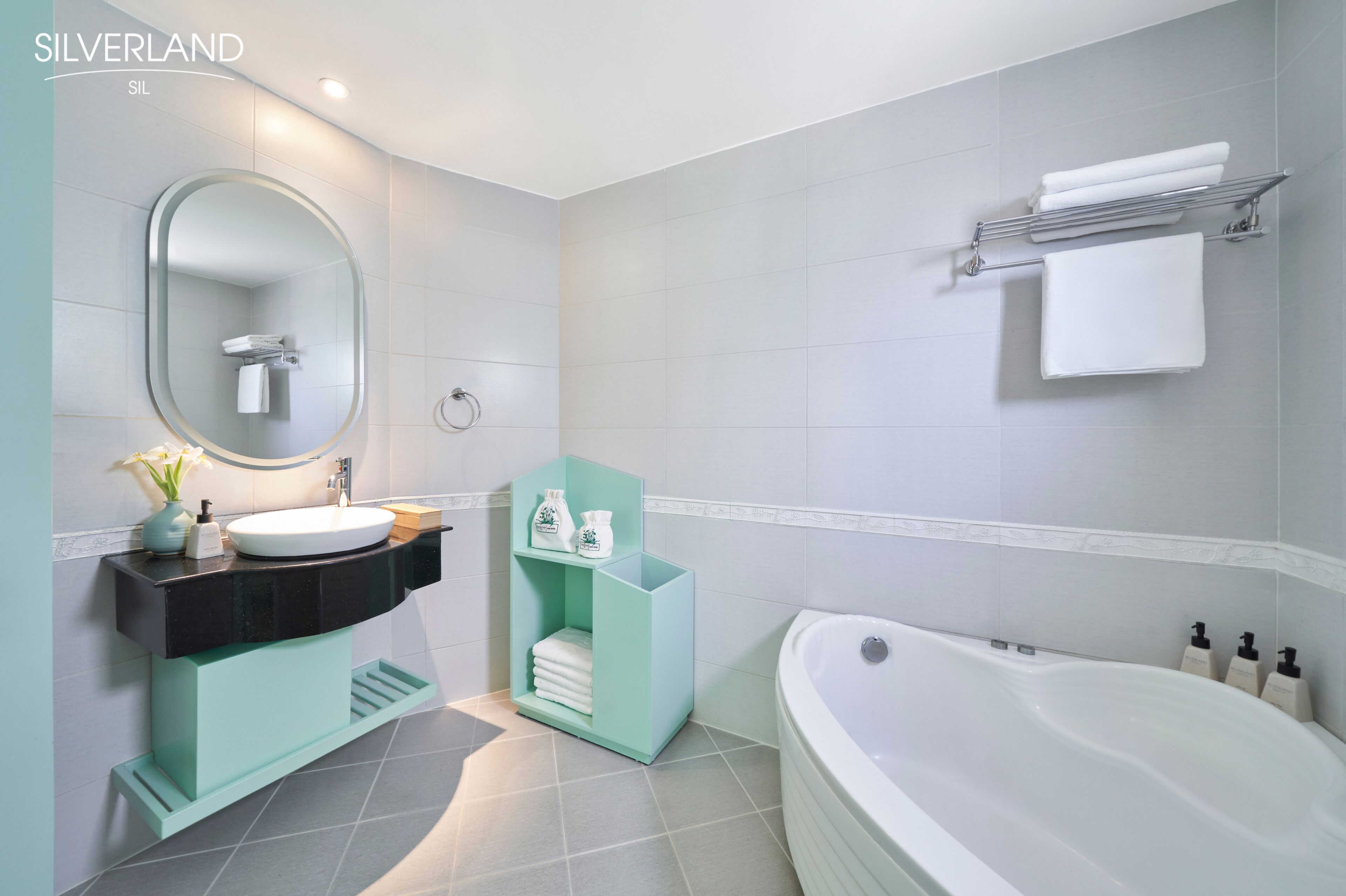 family room | bathroom | hair dryer, bathrobes, slippers, towels