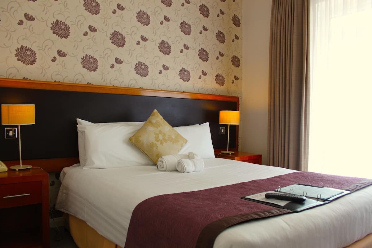 In-room safe, desk, laptop workspace, iron/ironing board