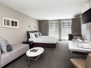 Minibar, in-room safe, desk, laptop workspace