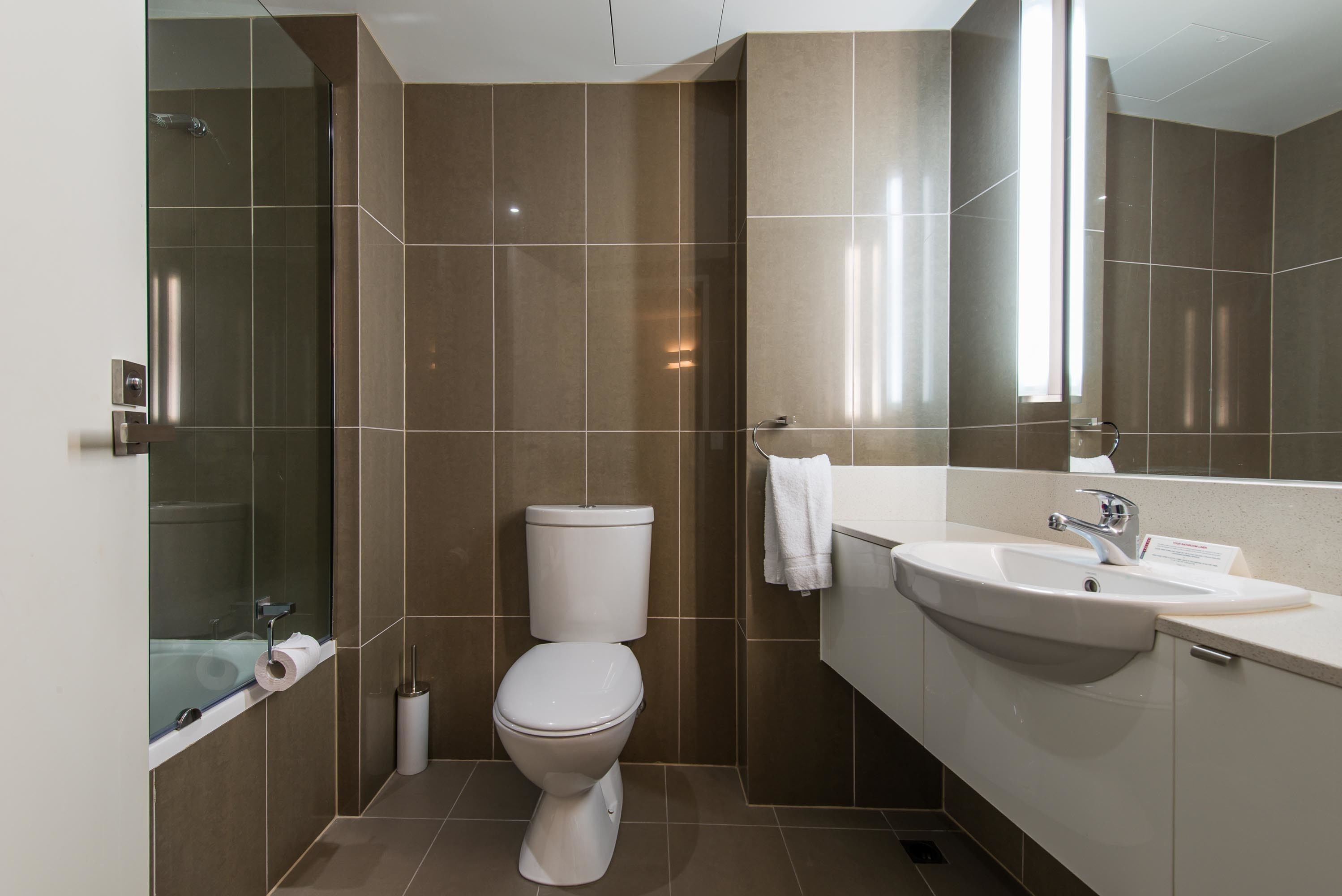 eco-friendly toiletries, hair dryer, towels, soap