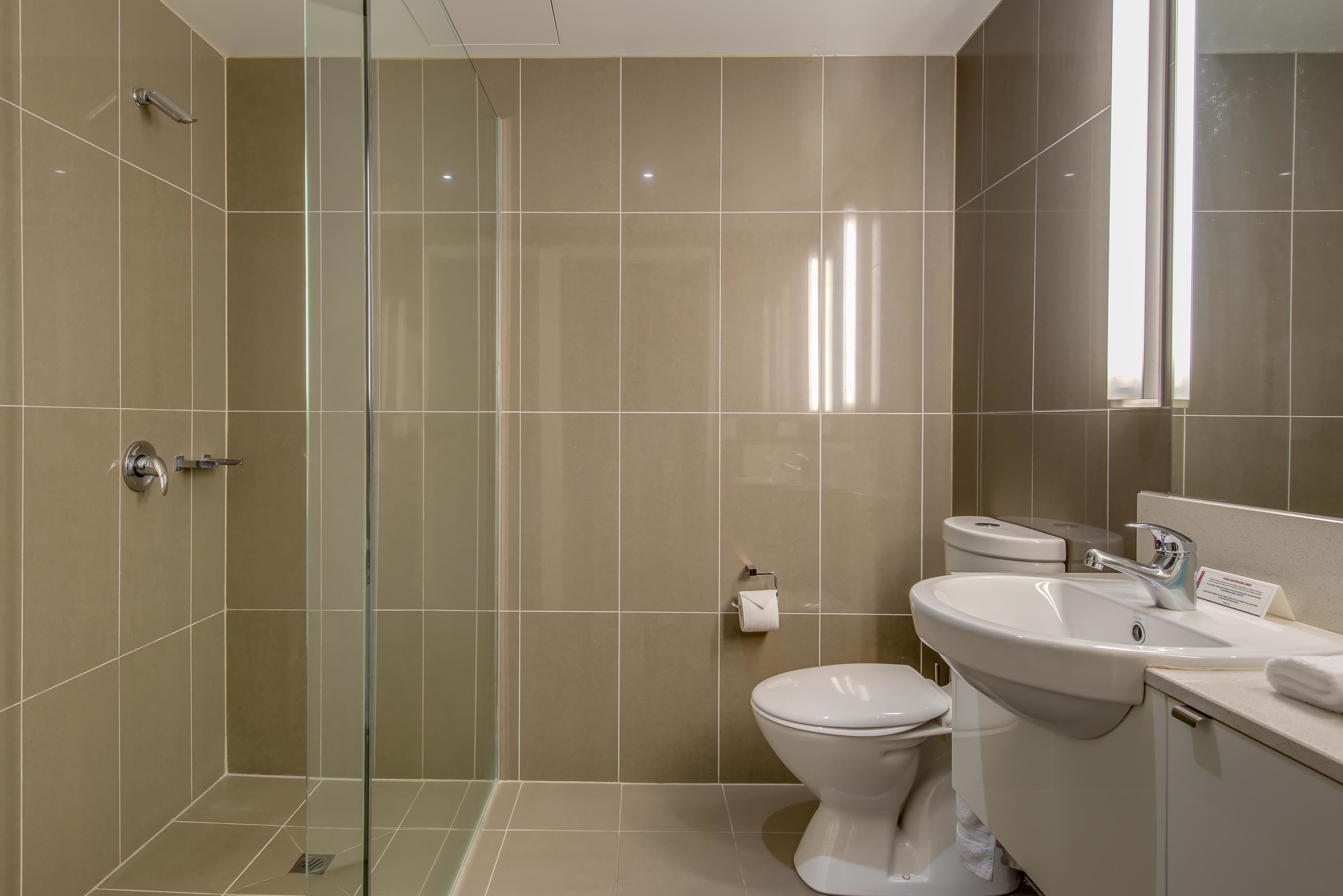 eco-friendly toiletries, hair dryer, towels, soap