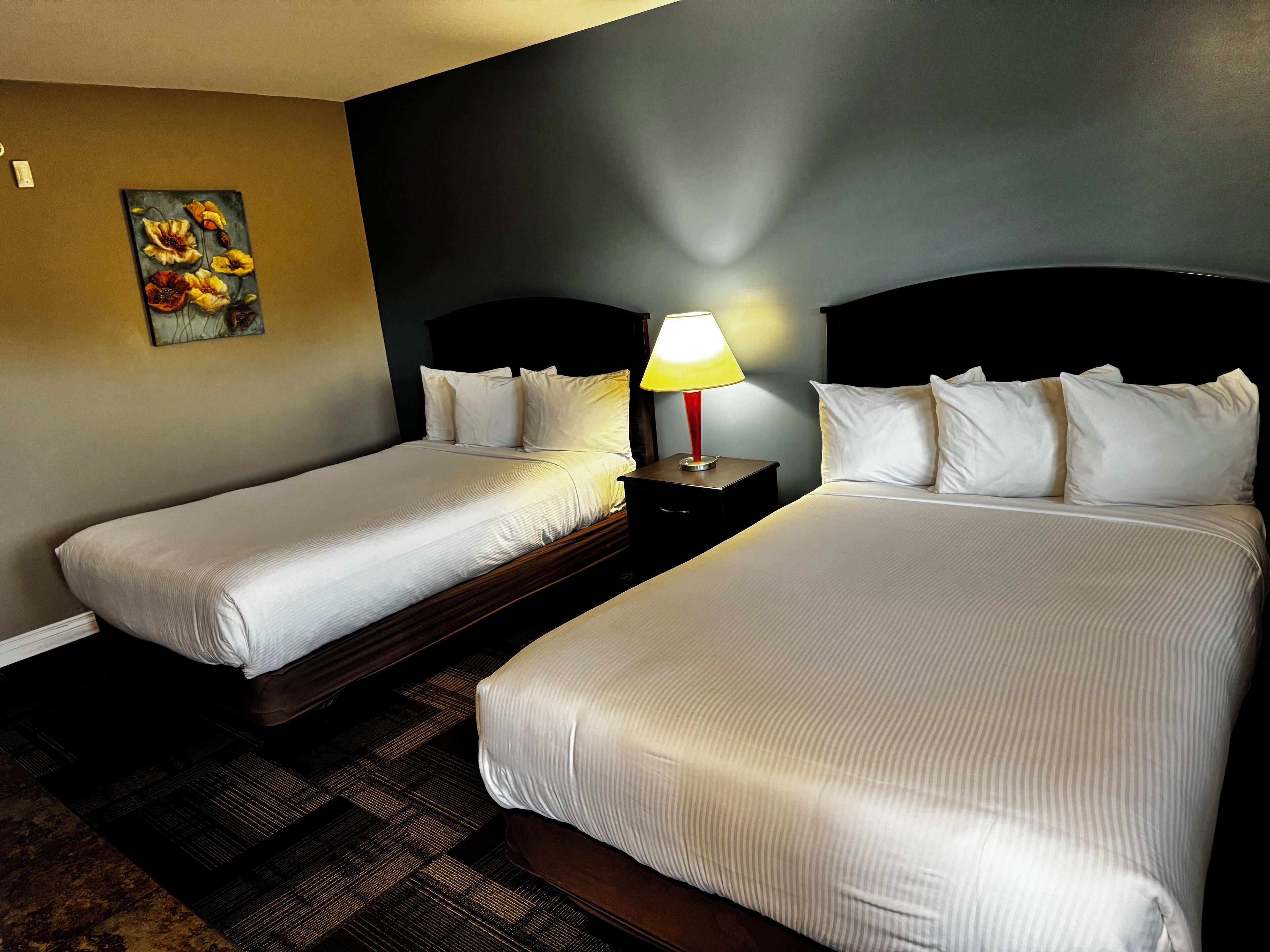 Premium bedding, down duvets, pillow-top beds, desk