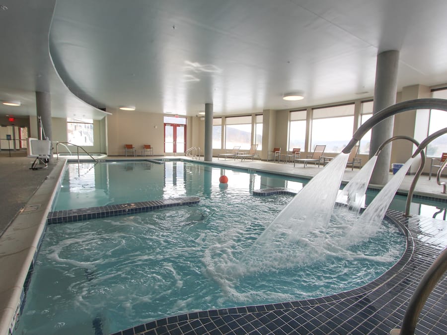 Indoor pool, seasonal outdoor pool