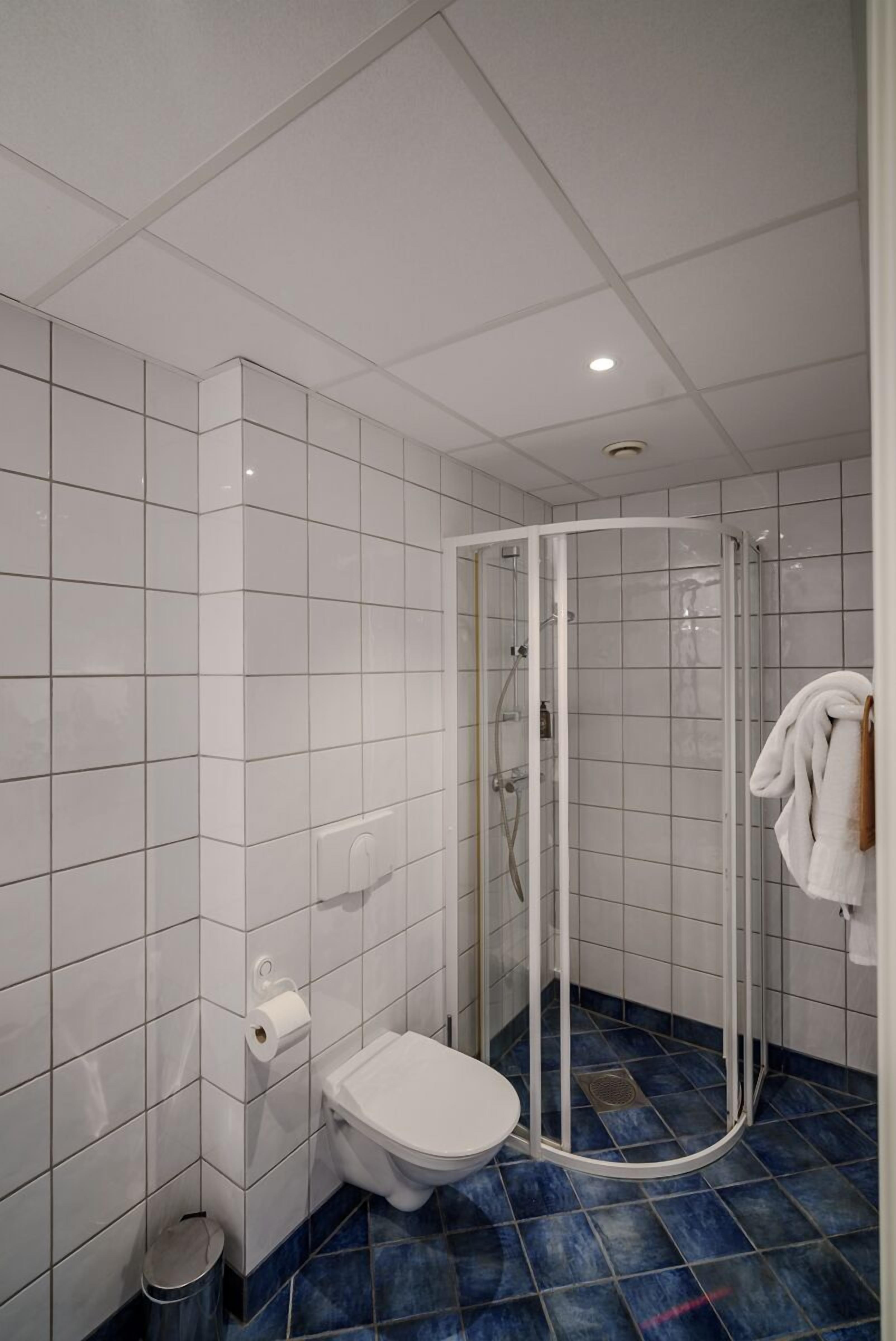 free toiletries, hair dryer, towels