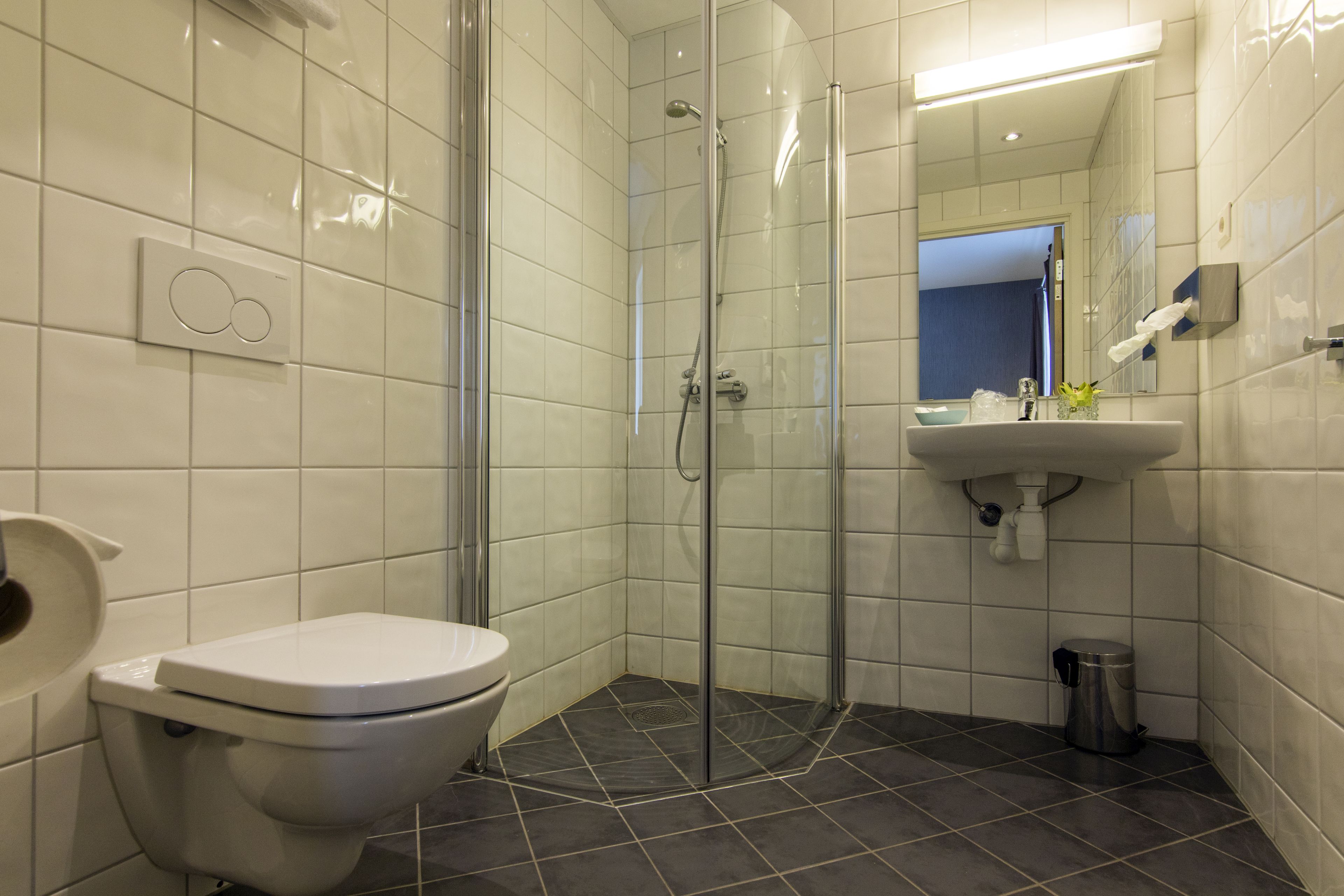 free toiletries, hair dryer, towels