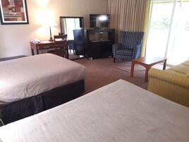 Standard Room, 2 Queen Beds | Desk, blackout drapes, free WiFi, bed sheets