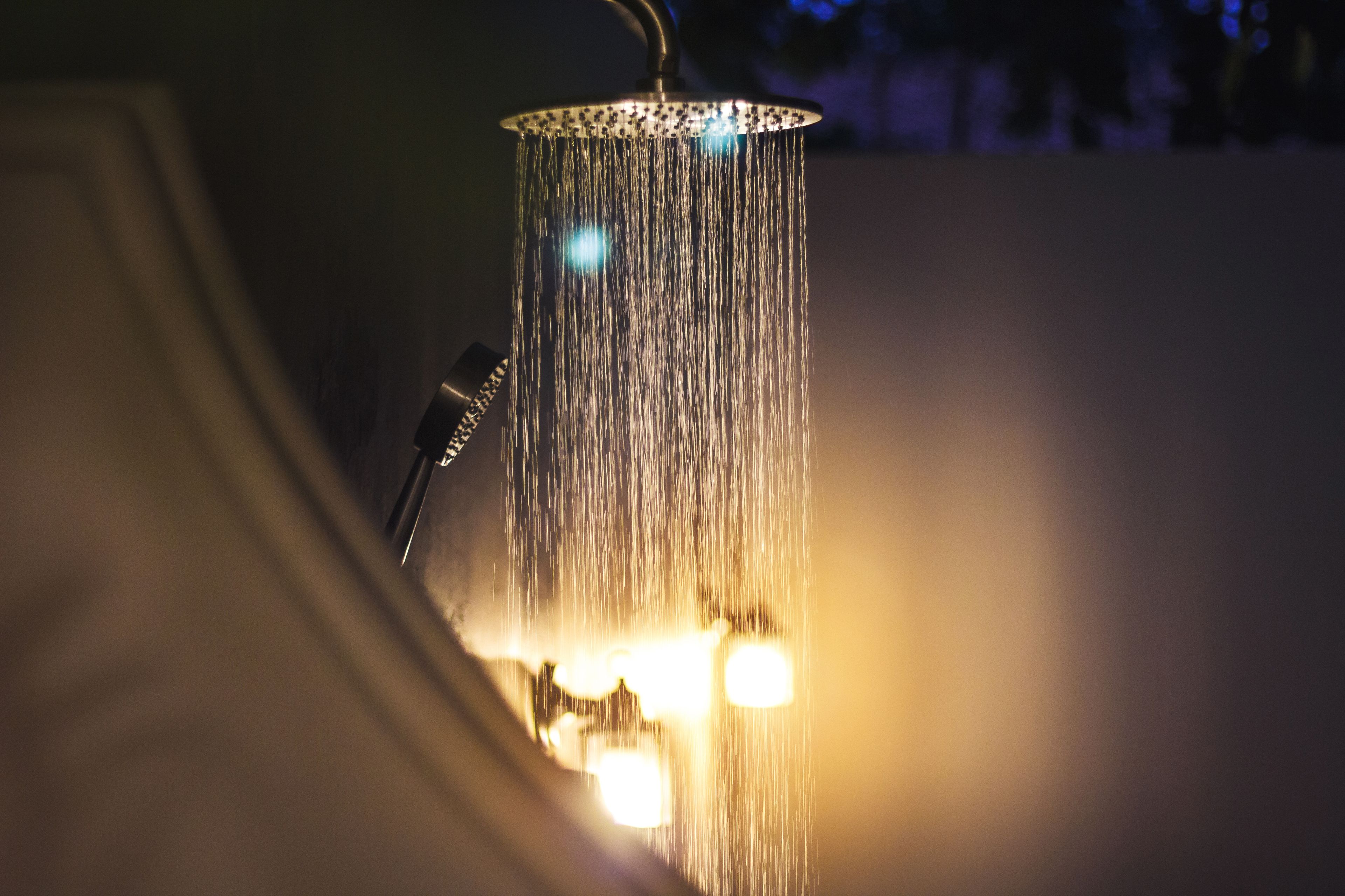 separate bathtub and shower, free toiletries, hair dryer, bathrobes