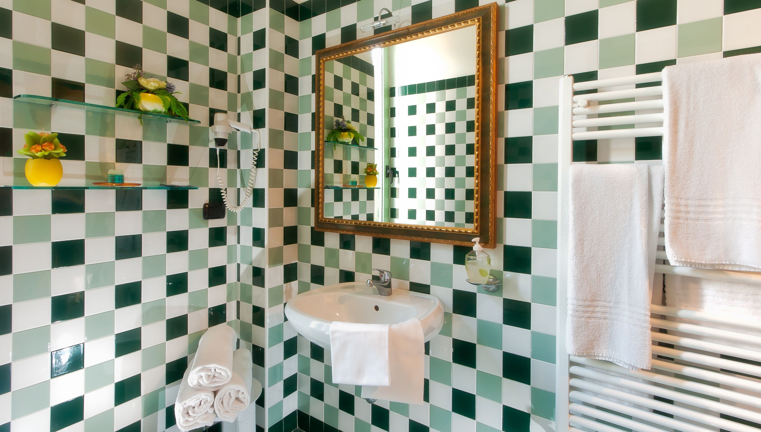 shower, free toiletries, hair dryer, bidet