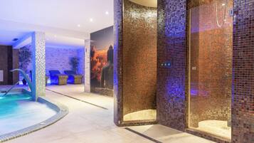 Sauna, hot tub, steam room, Turkish bath, body treatments, aromatherapy