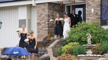 Outdoor wedding area