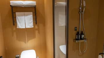Shower, free toiletries, hair dryer (on request), towels