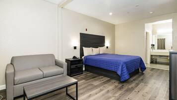 Premium bedding, down comforters, pillowtop beds, desk